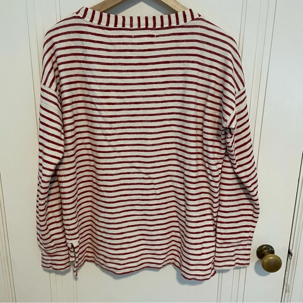 Madewell Striped Knit Sweater Red and White Candy Cane Holiday‎ - Picture 3 of 4